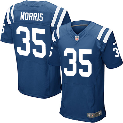 Men's Elite Darryl Morris Nike Jersey Royal Blue Home - #35 NFL Indianapolis Colts